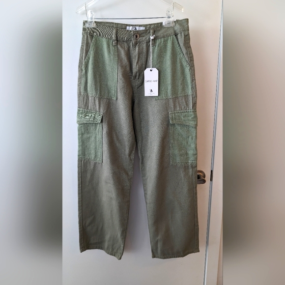 NWT - Flying Angel High Rise Green Cargo (Women's Size 11/30) - Picture 2 of 5
